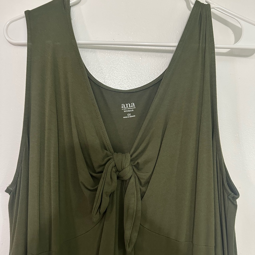a.n.a Deep Olive Women's Tank Dress